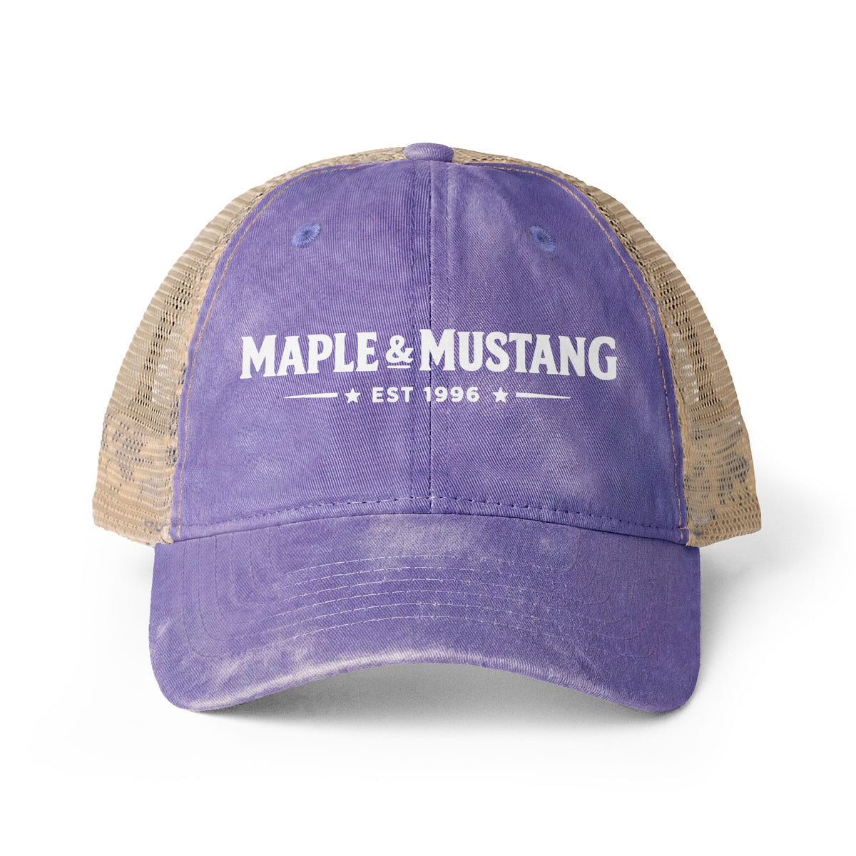 Maple & Mustang Washed Trucker Cap - Canadian Collection