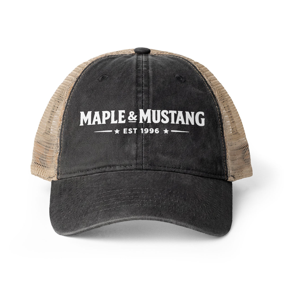 Maple & Mustang Washed Trucker Cap - Canadian Collection