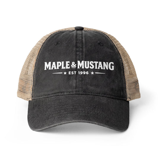 Maple & Mustang Washed Trucker Cap - Canadian Collection