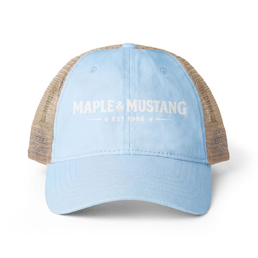 Maple & Mustang Washed Trucker Cap - Canadian Collection