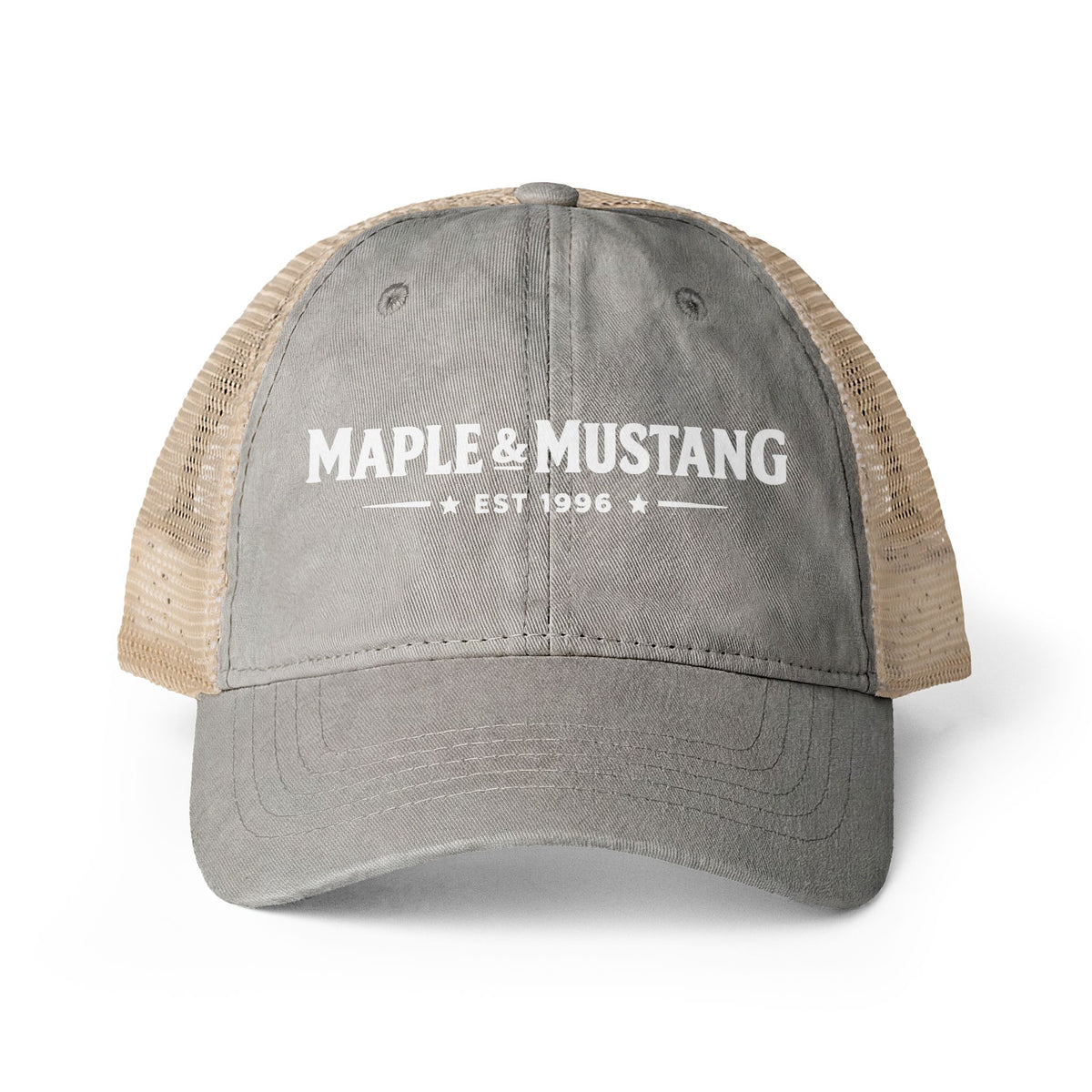 Maple & Mustang Washed Trucker Cap - Canadian Collection