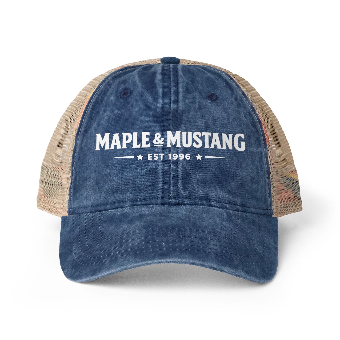 Maple & Mustang Washed Trucker Cap - Canadian Collection