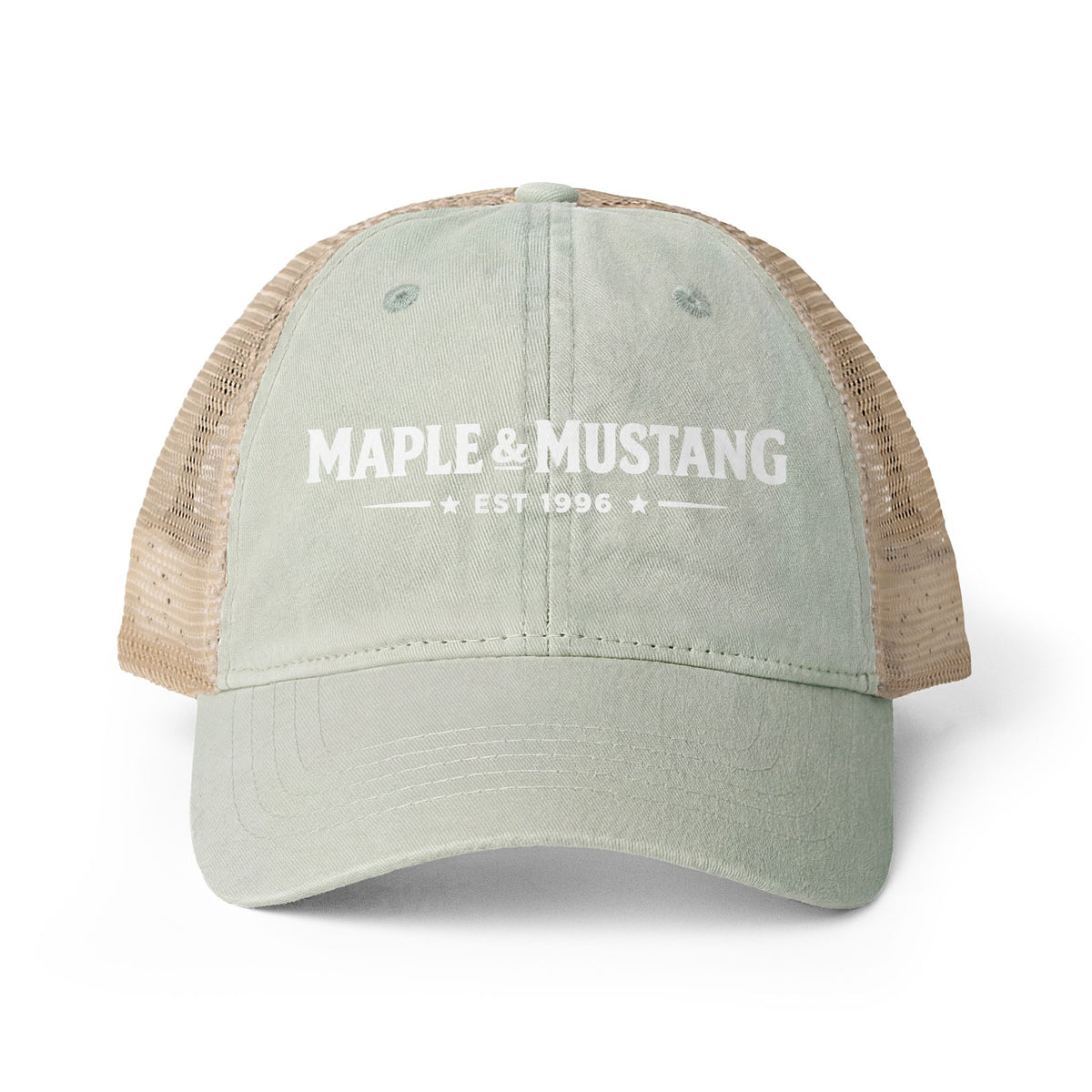 Maple & Mustang Washed Trucker Cap - Canadian Collection