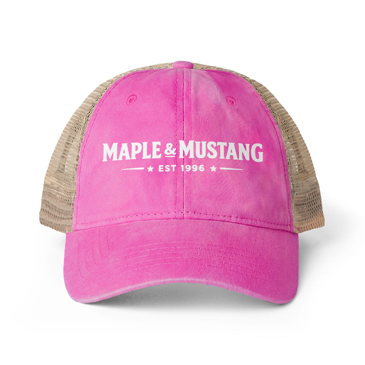 Maple & Mustang Washed Trucker Cap - Canadian Collection