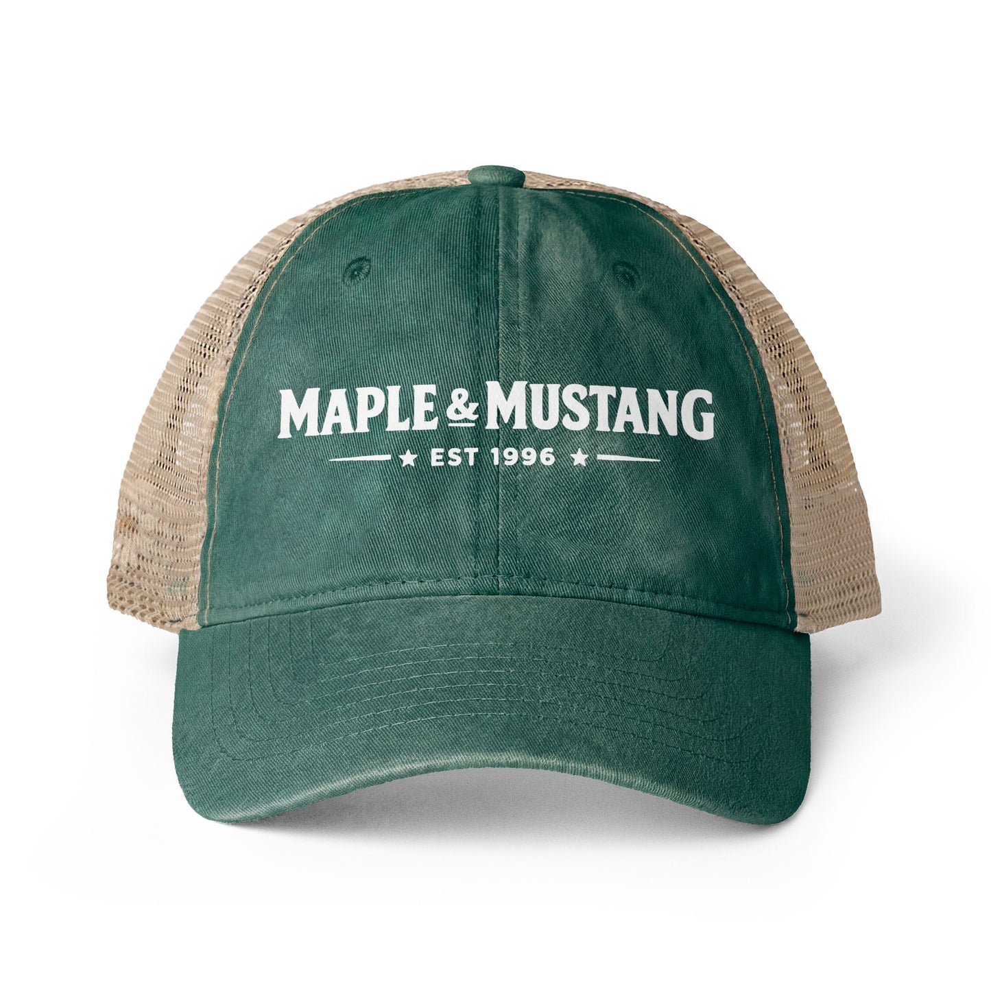 Maple & Mustang Washed Trucker Cap - Canadian Collection